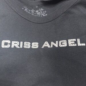 Criss Angel Mindfreak rhinestone baby doll tee